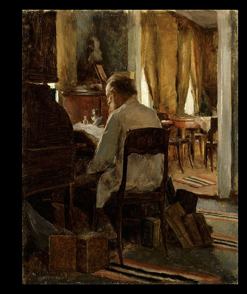 Eero Järnefelt - Carl Gustaf Swan al suo tavolo da lavoro, Ateneum, Kluuvi, Helsinki